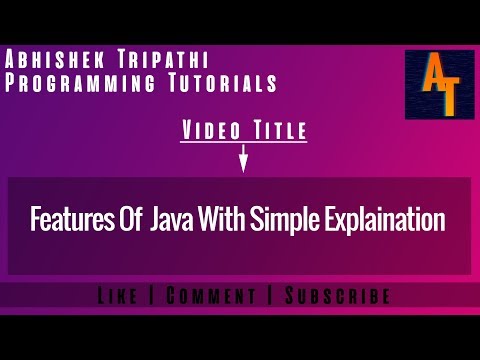 Features Of Java Part 3 Java Tutorials Features Of Java Java Features