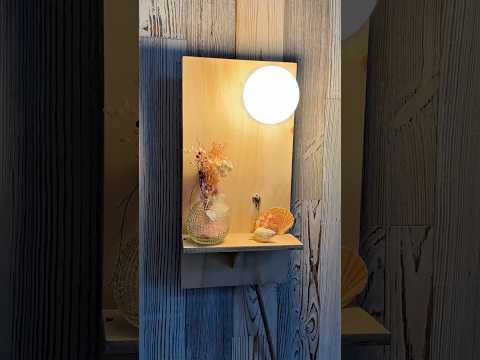 Advertisement/Designer wall lamp 🛠️ #lamp #diy #handcraft #handmade #interior #wood #woodworking