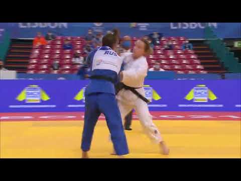 KRASNIQI Distria (KOS) vs GILIAZOVA Sabina (RUS) Judo European Seniors  2021 / Semi-Final -48 kg