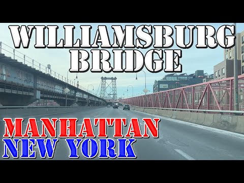 Williamsburg Bridge - Brooklyn to Manhattan - New York City - 4K Infrastructure Drive