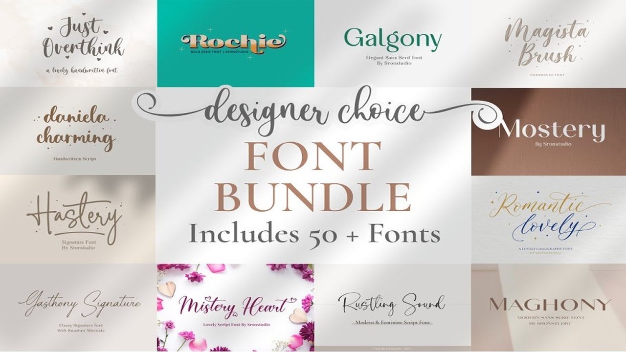 50 Designer Choice Font Bundle! Font Free Download