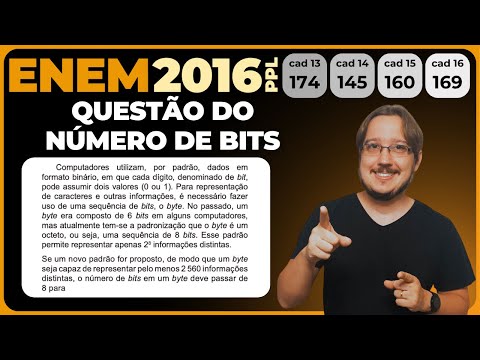 ENEM 2016 || Potenciação || Computadores utilizam, por padrão, dados em formato binário, em que cada