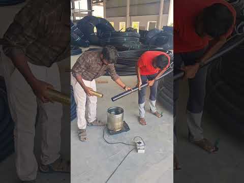 join ms hose caller to HDPE pipe #hdpe #tamil #Coimbatore
