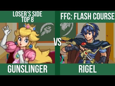 gunslinger (Peach) vs. Rigel (Marth) - Loser's Top 8 - FFC: Flash Course