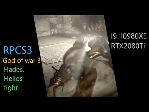 RPCS3 | 4K | God of war3 ,Hades Helios fight| [I9 10980XE / RTX 2080Ti]