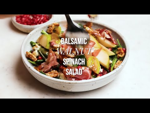 Walnut Balsamic Spinach Salad