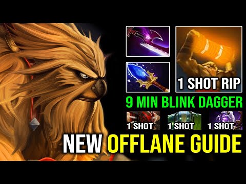 NEW OFFLANE CARRY GUIDE | 9Min Dagger Earthshaker +40% Totem Aghs Cleave Instant 1 Shot Dota 2
