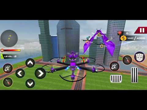 Drone Robot Car Transforming Game - Car Robot Games - Android Gameplay