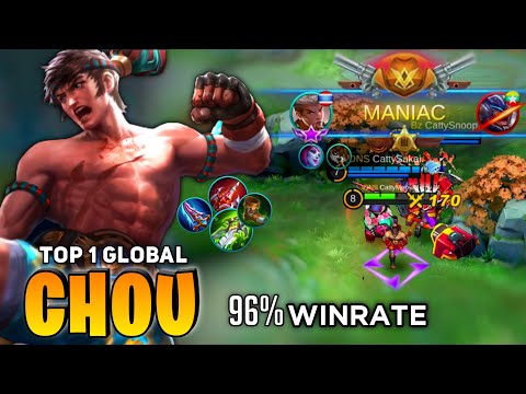 Rip SAVAGE! Chou with 96% Winrate [Top 1 Global Chou] By CattyMeowMeow. - Mobile Legend