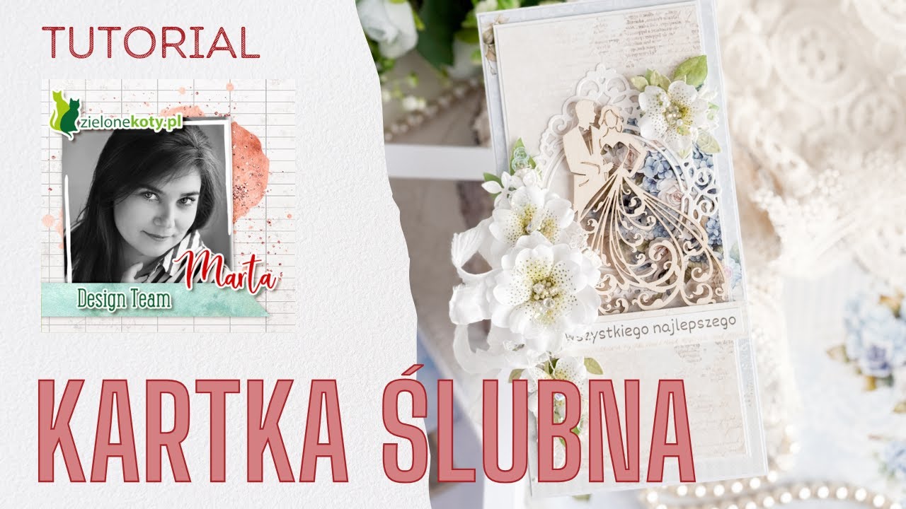 Piękna kartka ślubna w pudełku z miejscem na pieniądze + video | Marta