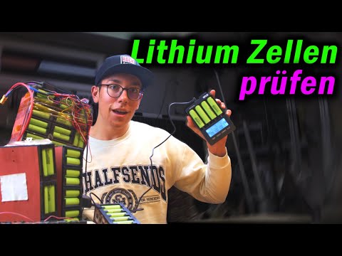 Kapazität Lithium 18650 Zellen testen! 99% Akku Recycling Erfolg
