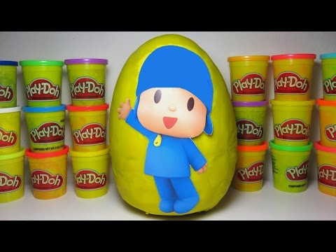 Huevo Sorpresa Gigante De Pocoyo Eli Pato Surprise Egg Plastilina