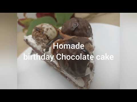 homade birthday chocolate cake