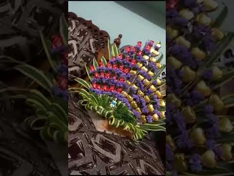 chocolate bouquet 💐😋 with real flowers