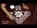 2 Traditional kolam Art designs by easy rangoli Suneetha🌺Beautiful muggulu with 3 dots