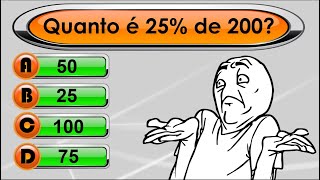 Quiz de Matemática Básica. 30 Perguntas de matemática do Ensino Fundamental. Nível fácil.