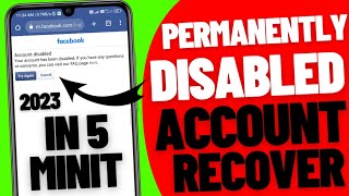 permanently disabled facebook account recovery 2023 | recover permanently disabled facebook account