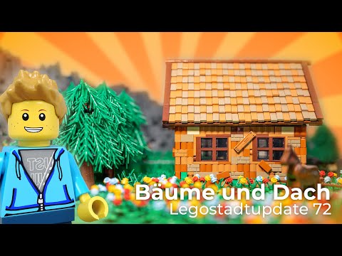 Lego-Stadt (Teil 72) – Neue Bautechnik für Bäume 🌲 – Dach des Hauses
