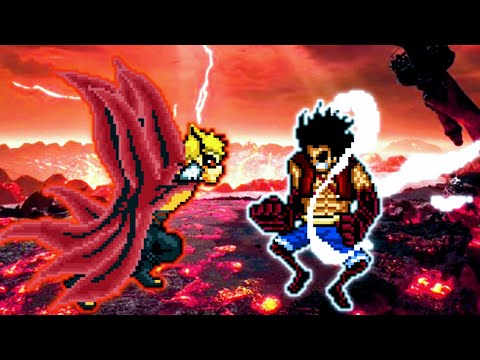 Naruto Baryon Mode (New) VS  Luffy Snakeman V3 in Jump Force Mugen