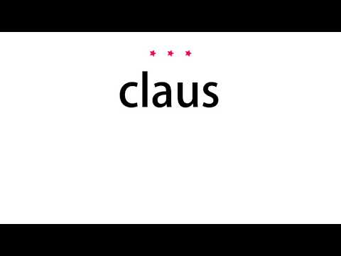 How to pronounce claus - Vocab Today