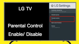 Parental Control On TV | Parental Control Feature Enable And Disable on LG Smart TV and LCD