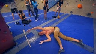 Norea, Hannes And David Are Scared Of The Crux Move On The New Problem by Eric Karlsson Bouldering
