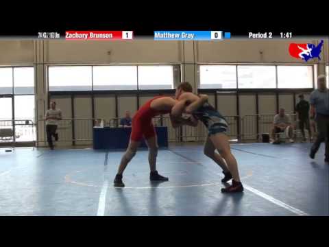 Zachary Brunson vs. Matthew Gray at 2013 Junior Nationals - FILA - FS