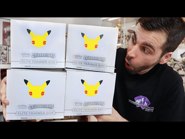 Vídeo relacionado con Pokemon Celebrations 25th Anniversary Celebration Elite Trainer Box Sleeves (Pack de 65)