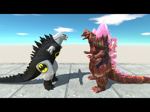 Great War Batman Godzilla  Vs All Team Space Godzilla Lava Death run -Animal Revolt Battle Simulator