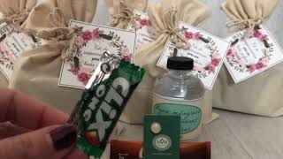 Kit de supervivencia anti resaca en bolsa de tela