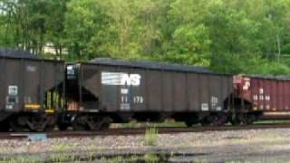 preview picture of video 'Norfolk Southern through Sidman, PA'
