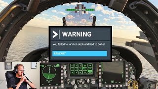 'TOP GUN: MAVERICK' Carrier Landing but the pilot sucks (Microsoft Flight Simulator)