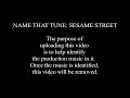 SESAME STREET NAME THAT TUNE 4