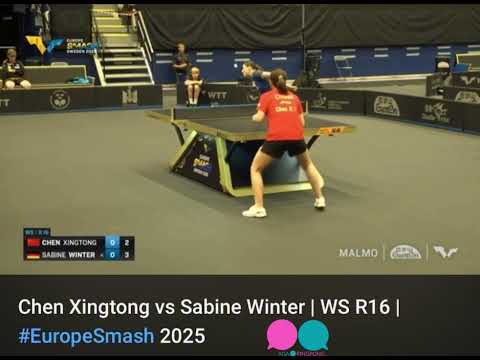 How to play with anti-spin rubber 🏓Sabine Winter 