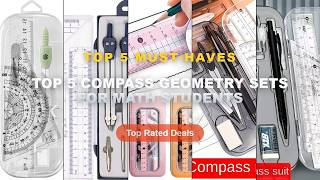 Amazing Top 5 Compass Geometry Sets For Math Students You Need To See - 1 Set 8 in 1 Math Geometry K