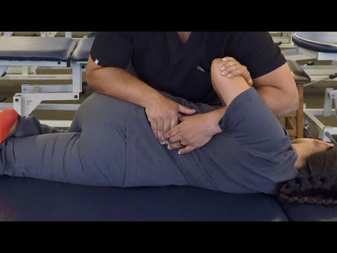 OMT: HVLA - Lendenwirbelsäule (Lendenrolle - Seitenlage; Schwerpunkt Rotation)