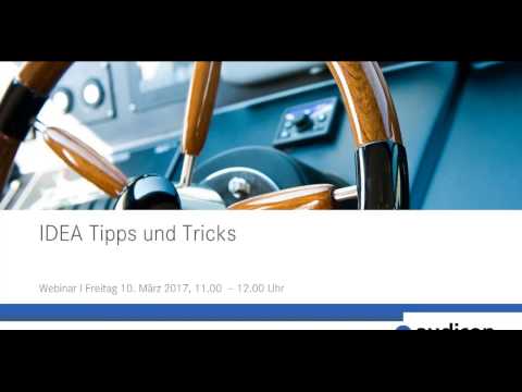 IDEA Tipps und Tricks ( Webinar von Audicon)