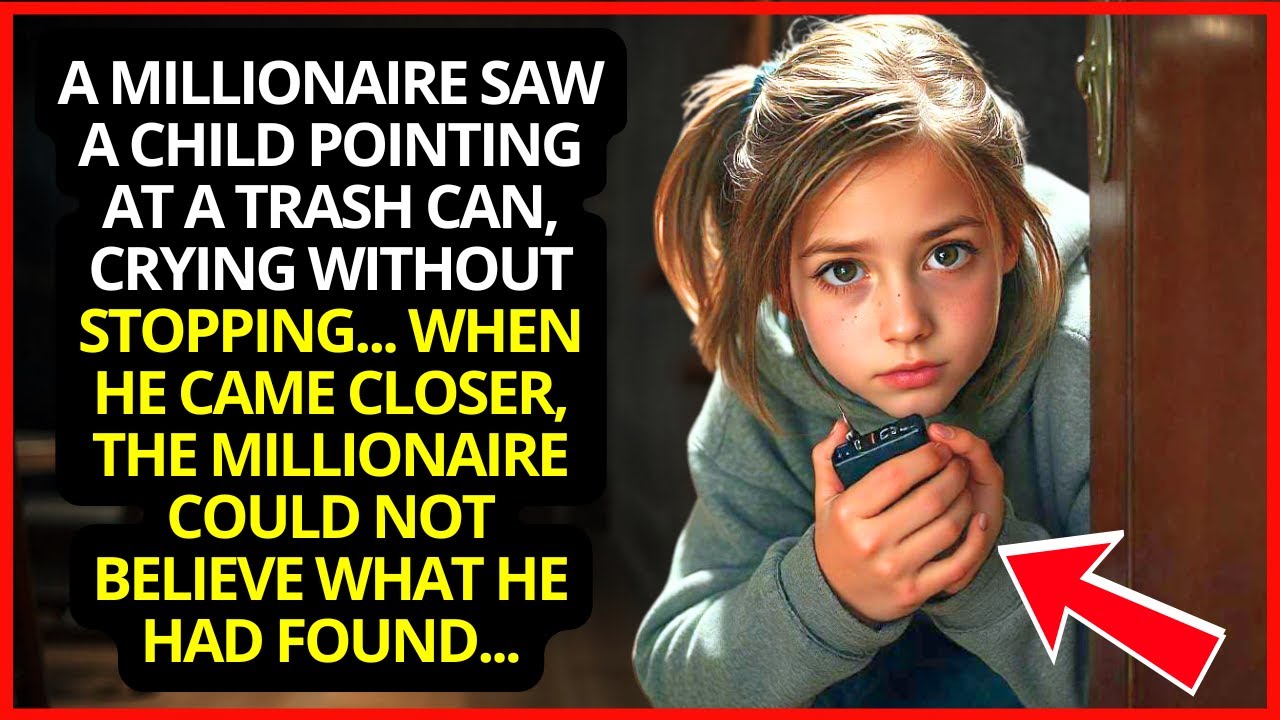 A Millionaire Saw A Child Pointing At A Trash Can, Crying Without Stopping... When He Came Closer...