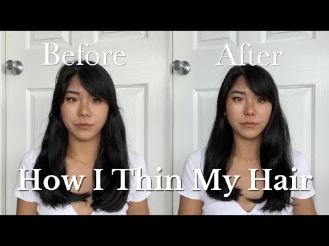 How I Thin My Hair ✂️ | thinning shears, easy diy...