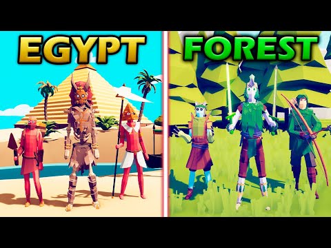 EGYPT TEAM vs FOREST TEAM - Totally Accurate Battle Simulator | TABS