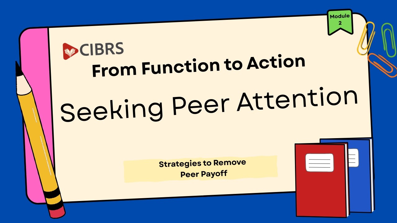 Seeking Peer Attention -2-Strategies to Remove the Peer Payoff