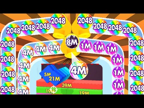 Bounce Merge | bounce and collect in bounce Merge 2048 Blob Merge 2048, 4096, 8192...1B #Bouncemerge