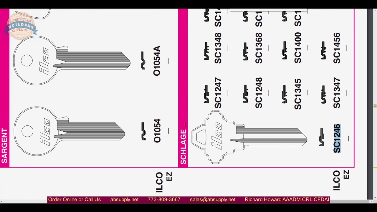 Kaba Ilco Company SC1246 Sc1246 Ilco Key Blank Ns