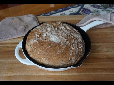 Easy Whole Wheat Bread Baked in a Skillet… “hands-free” technique… no kneading…