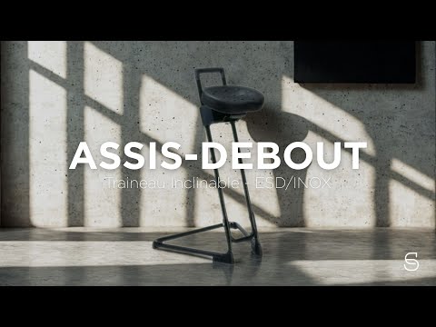 Assis debout d'atelier polyuréthane STADTRPPN NOIR