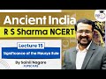 Ancient India R S Sharma NCERT Lecture 15 Significance Of The Maurya Rule UPSC