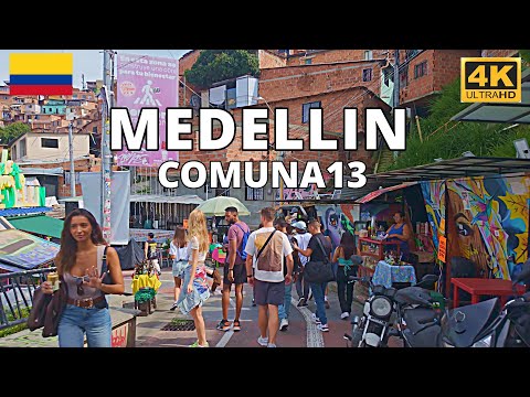 Medellín, Colombia Walking Tour 4K – Inside Comuna 13’s Street Art & Urban Life