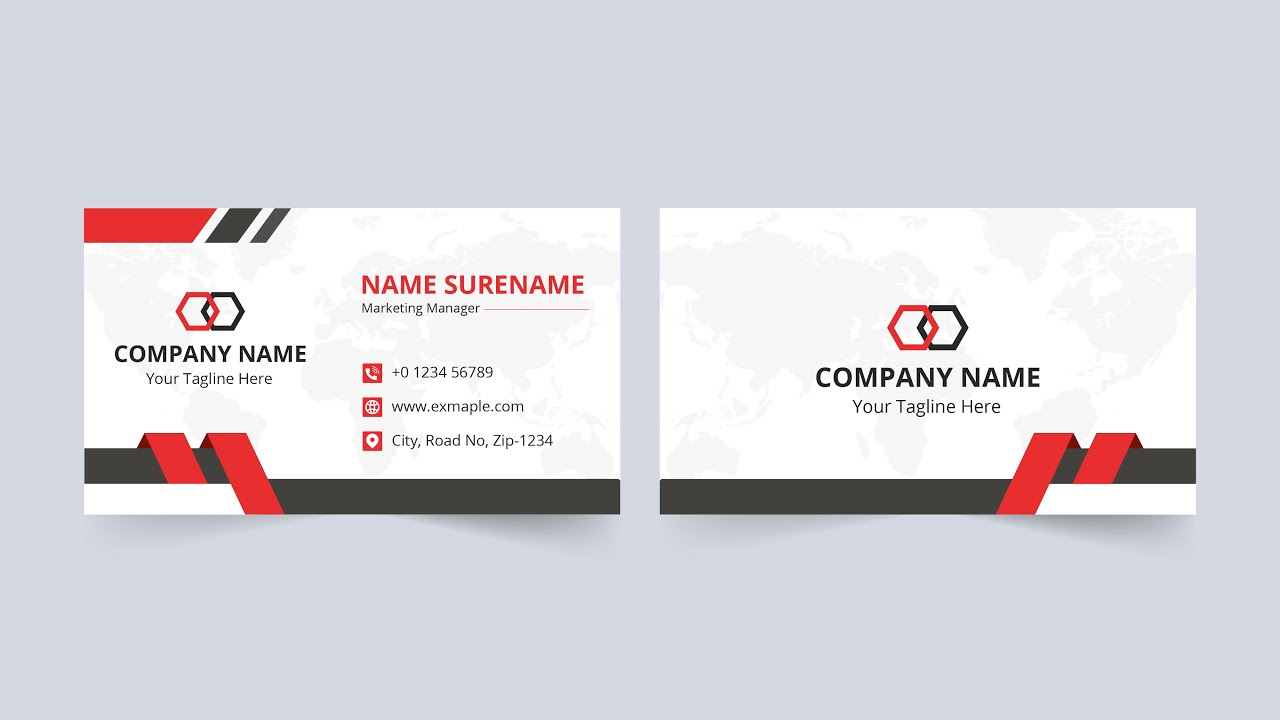 Visiting Card Template Design Free Download | Printable Business Card Vector Design