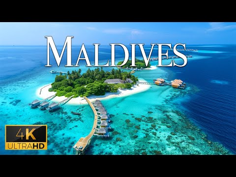 FLYING OVER MALDIVES (4K Video UHD) - Peaceful Piano Music With Beautiful Nature Film For Relaxation