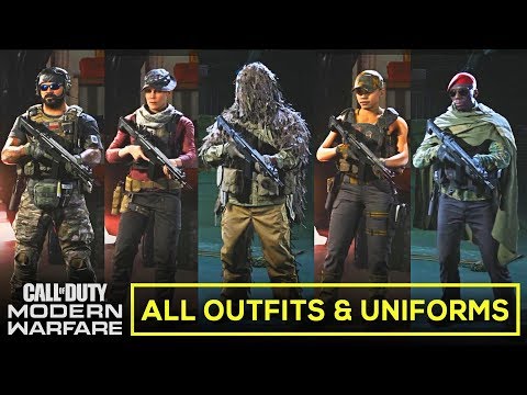 All Operator Outfits and Uniforms (ALL CUSTOMIZATIONS) + DLCs - Call of Duty: Modern Warfare
